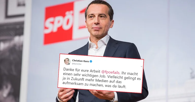 Vorschaubild: SPÖ-Chef Kern lobt berüchtigtes Anti-FPÖ-Portal für „wichtigen Job“