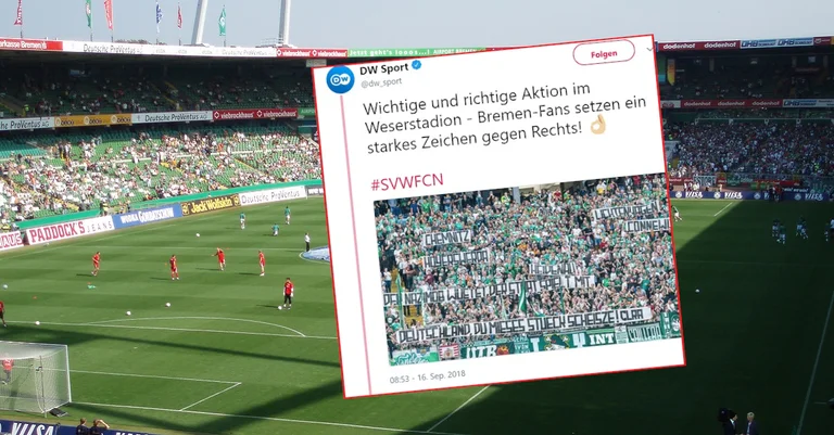 Vorschaubild: Staatsfunk lobt Spruchband: „Deutschland, du mieses Stück Scheiße!“