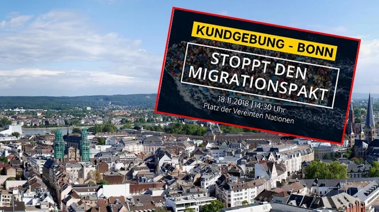 Vorschaubild: Identitäre Bewegung demonstriert in Bonn gegen den Migrationspakt