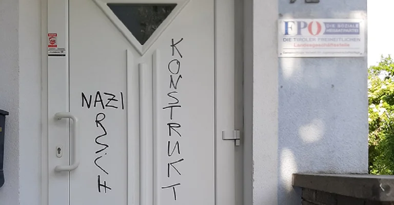 Vorschaubild: Konsequenzen gefordert: Regelmäßige Angriffe auf FPÖ-Büros in Innsbruck