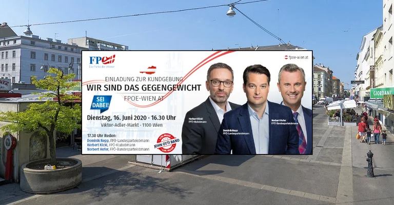 Vorschaubild: Wien: Nächste FPÖ-Kundgebung gegen „schwarz-grünen Corona-Wahnsinn“