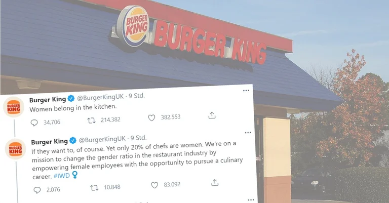 Vorschaubild: „Frauen gehören in die Küche“: Burger King-Tweet sorgt für Aufregung