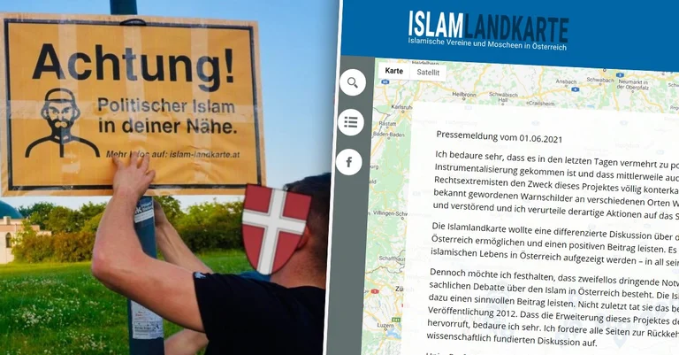 Vorschaubild: Nach Warnschilder-Aktion: Islam-Landkarte vom Netz genommen