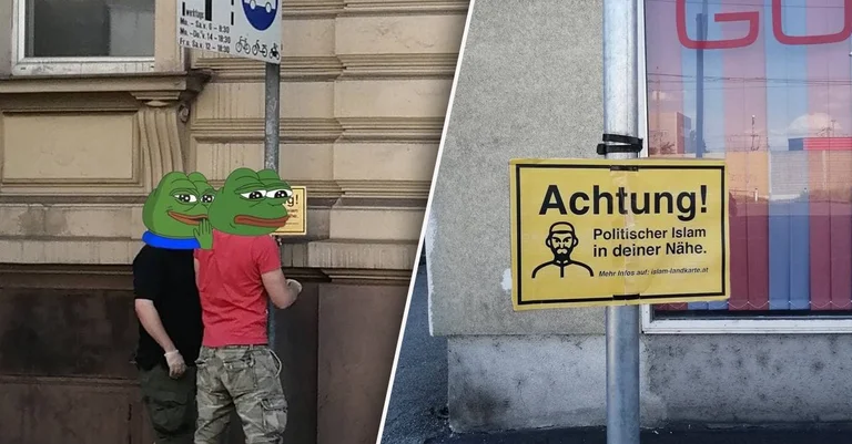 Vorschaubild: Auch in Linz: Immer mehr gelbe Schilder warnen vor Islamisten