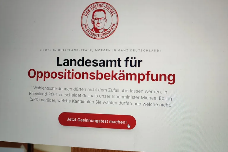Vorschaubild: Wahlkampf in Rheinland-Pfalz: AfD stellt satirischen Gesinnungstest vor