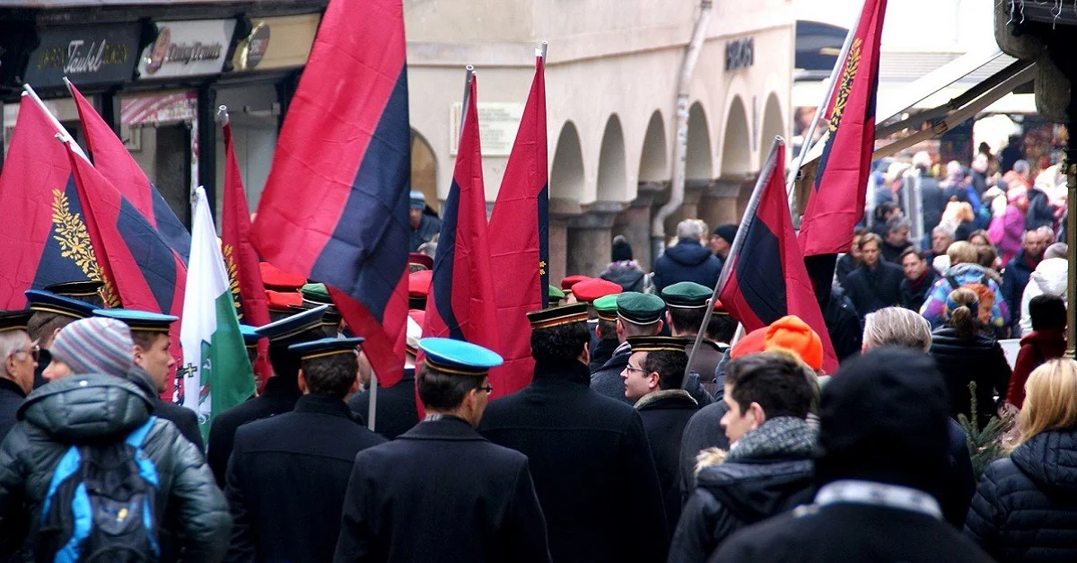 Mitglieder einer Burschenschaft in Graz.
