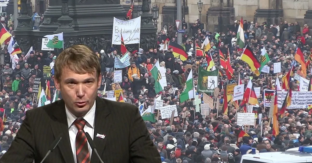 Bild Pegida: By Kalispera Dell (https://www.panoramio.com/photo/116227104) [CC BY 3.0], via Wikimedia Commons / Bild Poggenburg: By rufusmovie (https://www.youtube.com/watch?v=g4-Cqu67-FY&#038;t=45s) [CC BY 3.0], via Wikimedia Commons / Collage: Die Tagesstimme
