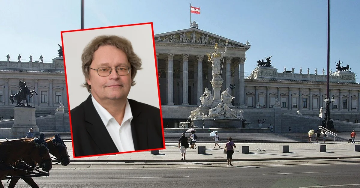 Hintergrund Parlament: By böhringer friedrich [CC BY-SA 2.5], from Wikimedia Commons / Bild Peter Kolba: © Parlamentsdirektion / PHOTO SIMONIS / Collage: Die Tagesstimme
