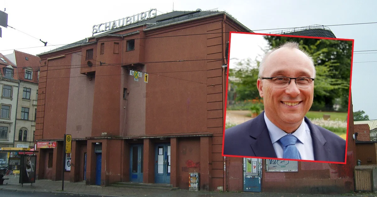 Bild Schauburg: Z Thomas via Wikimedia Commons [CC BY-SA 3.0 / Bild Jens Maier: Facebook-Seite ‚Jens Maier, MdB‘ / Collage: Die Tagesstimme.