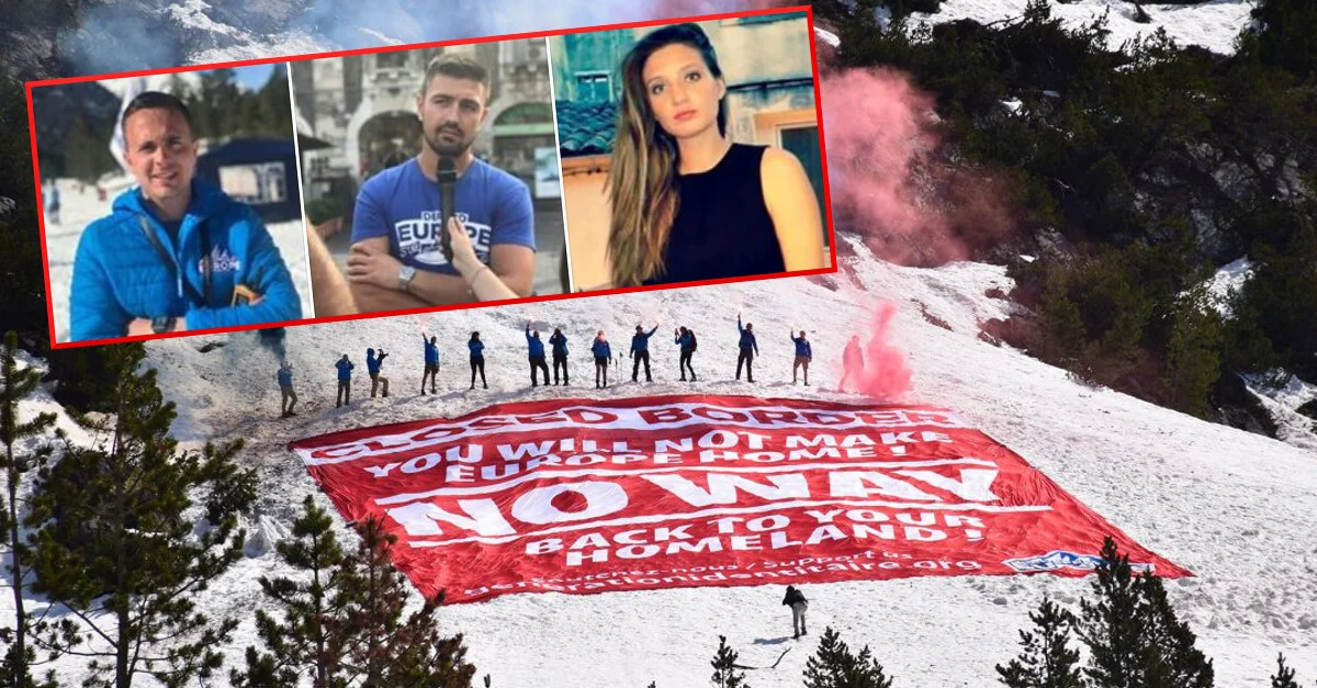 Bild: Defend Europe Mission Alps (Twitter Defend Europe) / Romain Espino, Clement Galant, Anais Lignier (Screenshot Facebook The Identitarian) / Collage: Die Tagesstimme