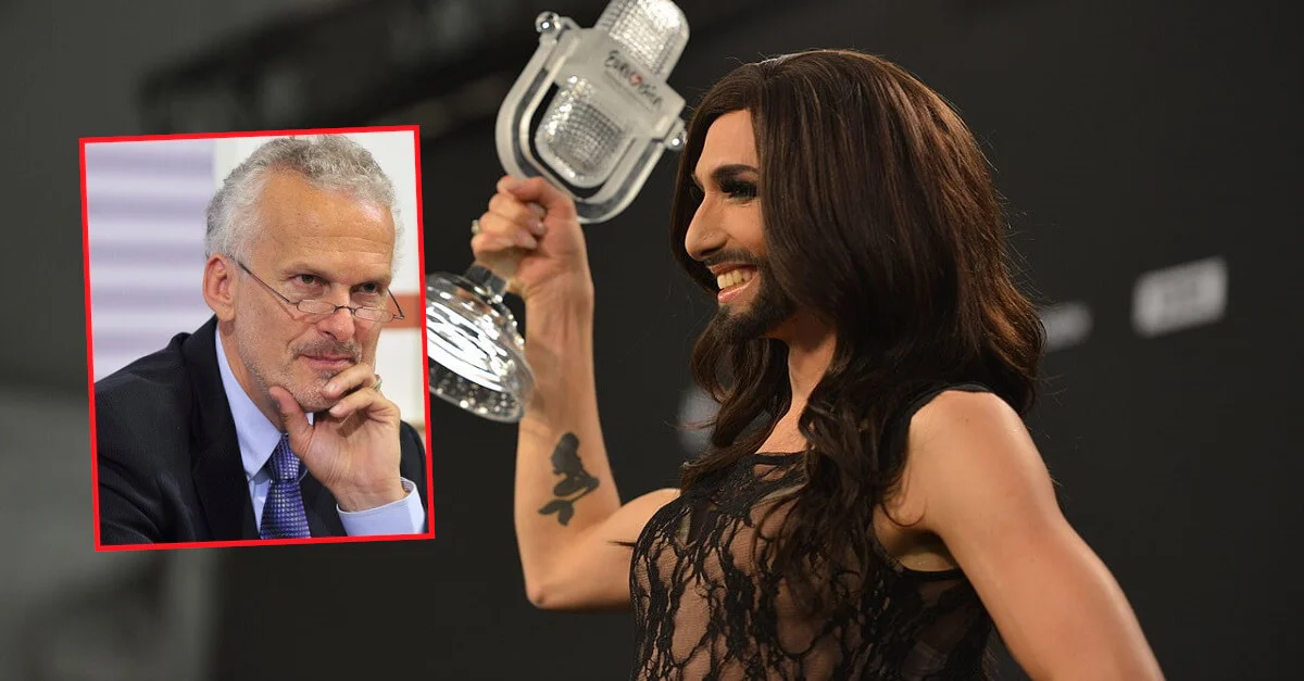 Bild Conchita (2014): Albin Olsson via Wikimedia Commons [CC BY-SA 3.0] (Bild zugeschnitten) / Bild Moser (2010): SPÖ Presse und Kommunikation via Flickr [CC BY-SA 2.0] (Bildausschnitt, umrahmt) / Collage: Die Tagesstimme.
