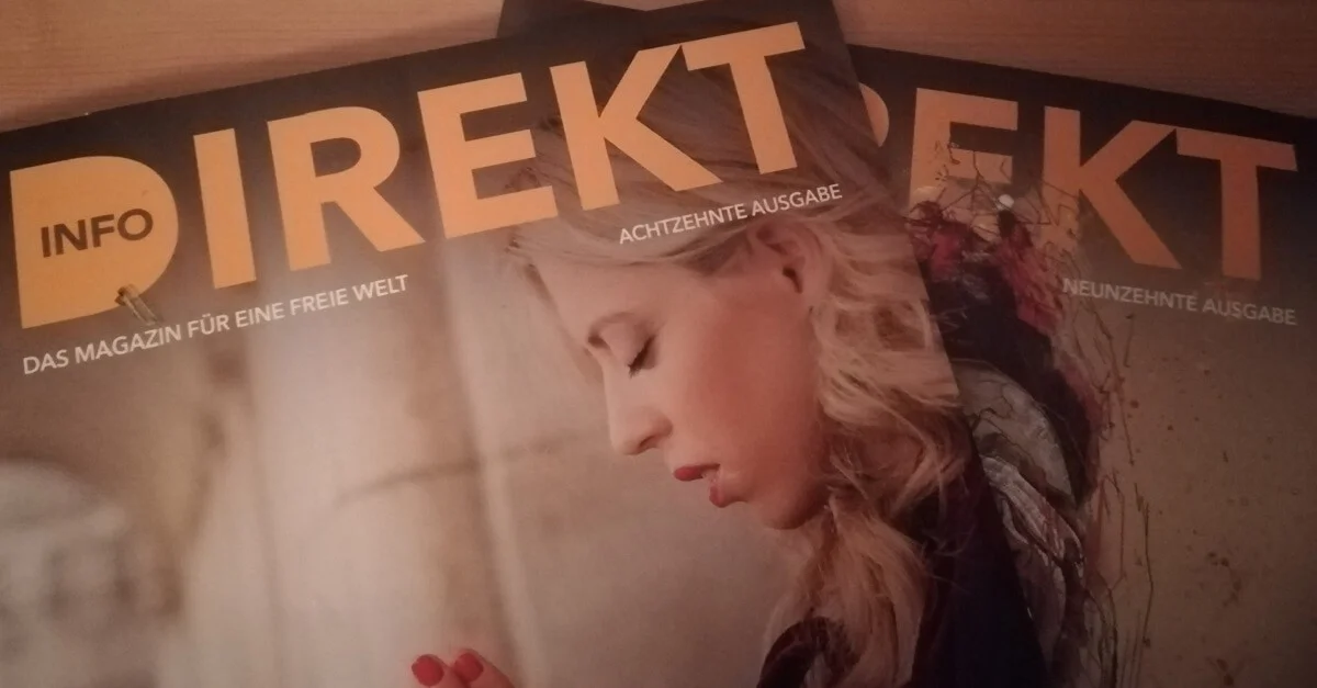 Bild (zwei Ausgaben von Info-DIREKT): privat / Die Tagesstimme.