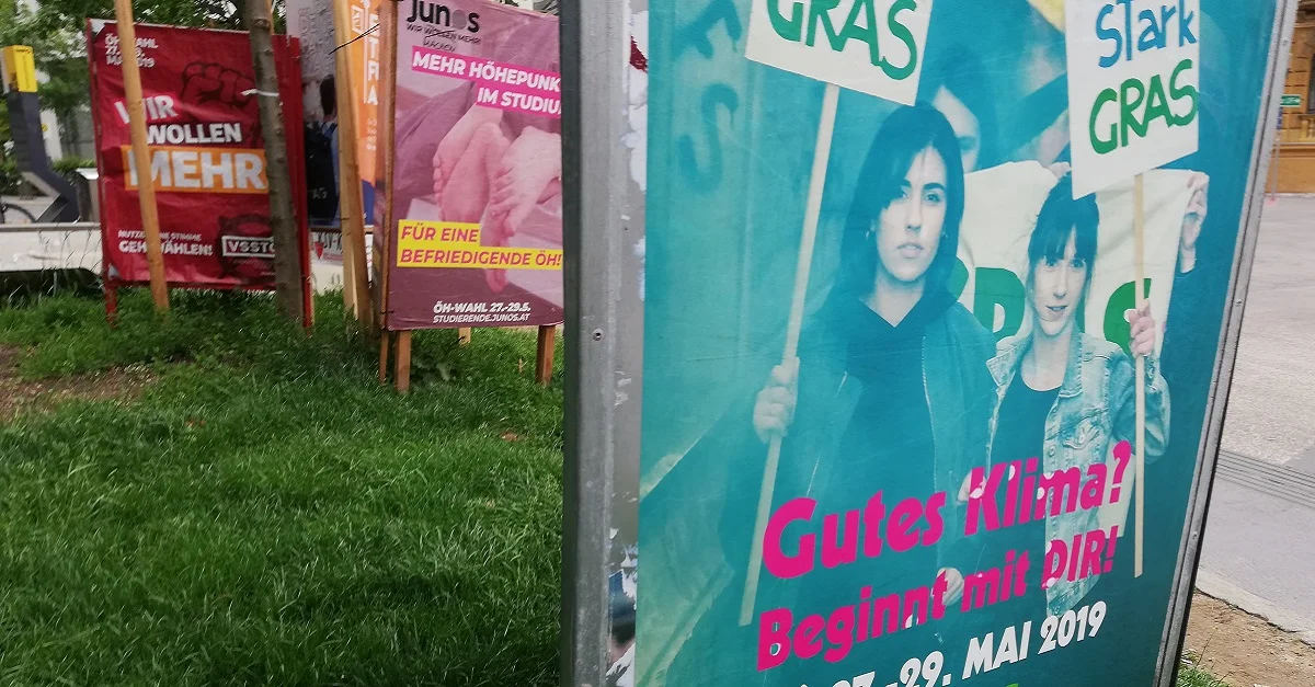 Symbolbild: Plakate zur ÖH-Wahl 2019 / privat