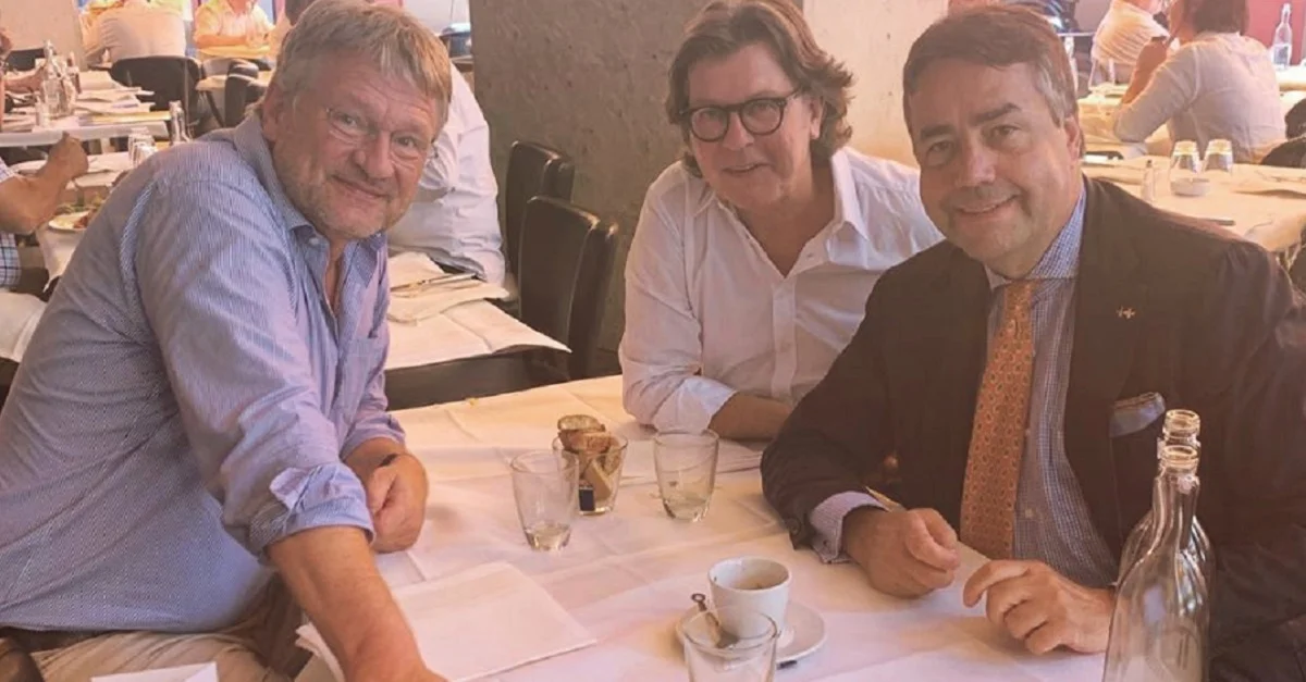 Dieses Bild sorgt derzeit für Aufregung in der deutschen Filmbranche: Ein privates Treffen von AfD-Chef Jörg Meuthen (li.), HessenFilm-Leiter Hans Joachim Mendig (mi.) und PR-Berater Moritz Hunzinger. Bild: Screenshot Instagram-Seite Jörg Meuthen.