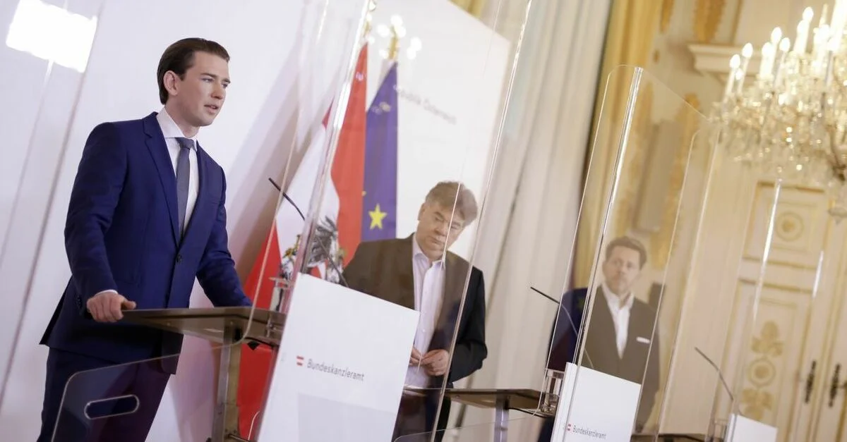 Bild: Bundeskanzler Sebastian Kurz bei einer Pressekonferenz am 11. Mai im Bundeskanzleramt / Fotocredit: (C) BKA / Andy Wenzel