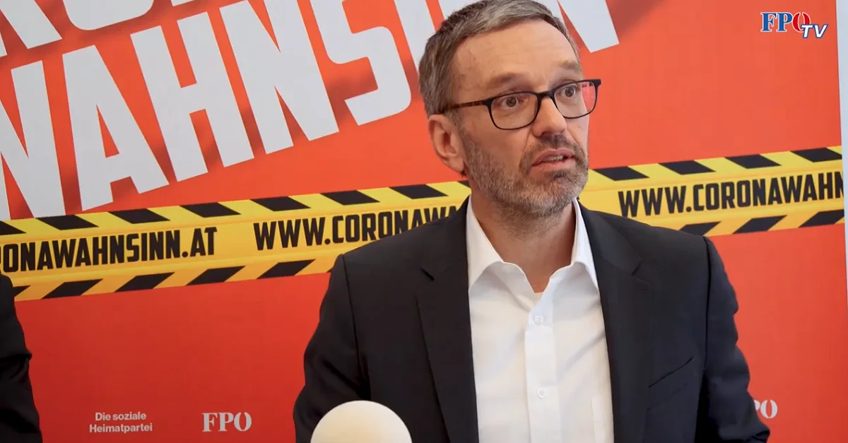 FPÖ-Klubobmann Herbert Kickl bei einer Pressekonferenz in Innsbruck. Bild: Screenshot FPÖ TV