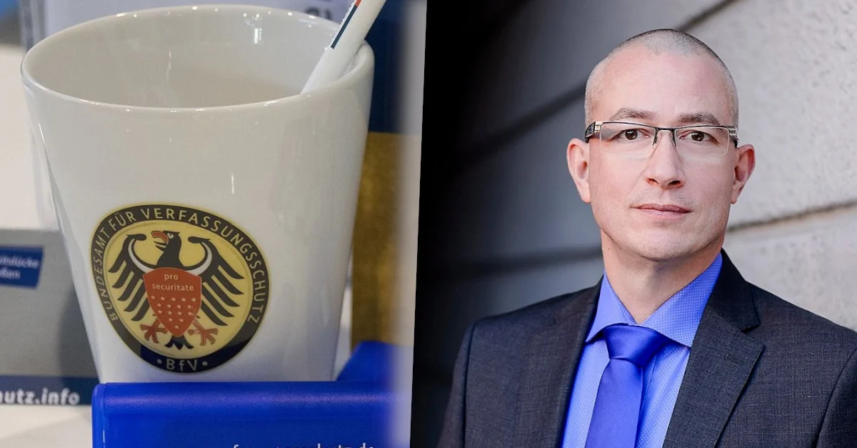 Symbolbild Verfassungsschutz: Olaf Kosinsky via Wikimedia Commons [CC BY-SA 3.0 DE] (Bildausschnitt) // Bild Müller (2015): Julia Fromm / Stefan Schmerold &#8211; blende 11 Fotografen via Wikimedia Commons [CC BY-SA 3.0] (Bild zugeschnitten) // Komposition: Tagesstimme.
