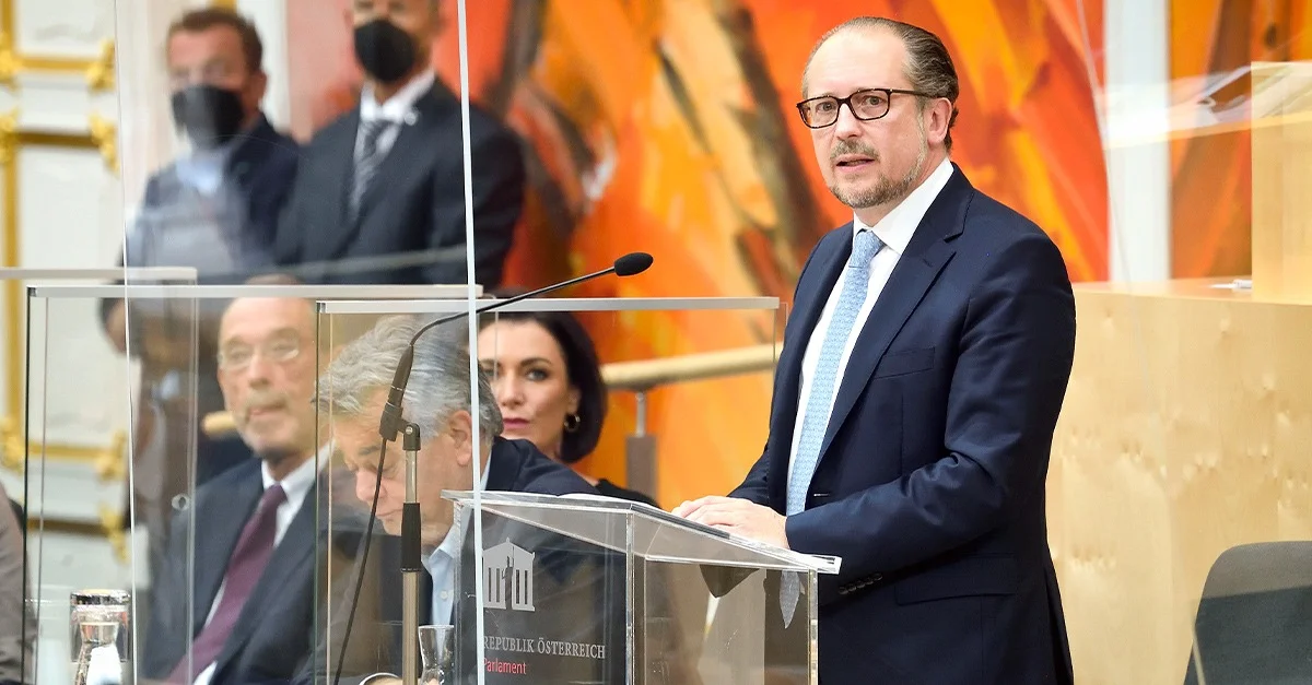 Außenminister Alexander Schallenberg (ÖVP). Foto: © Parlamentsdirektion / Johannes Zinner