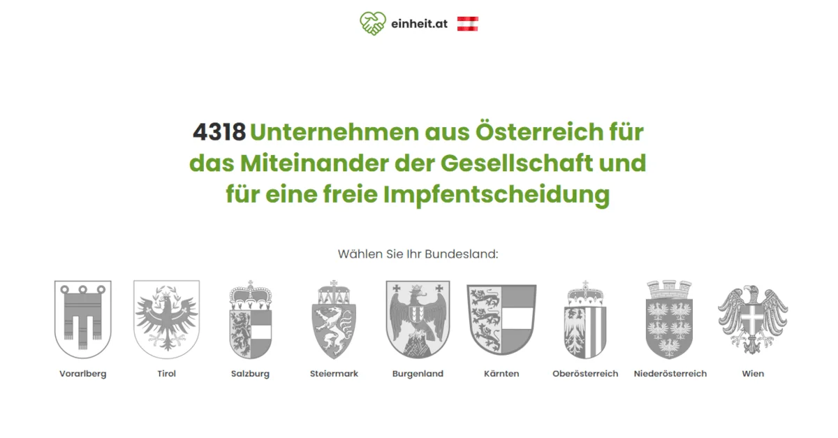 Screenshot „einheit.at“