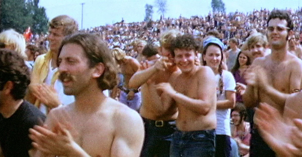 Das Original: Woodstock 1969, Derek Redmond and Paul Campbell, CC BY-SA 3.0, via Wikimedia Commons (Bild zugeschnitten)
