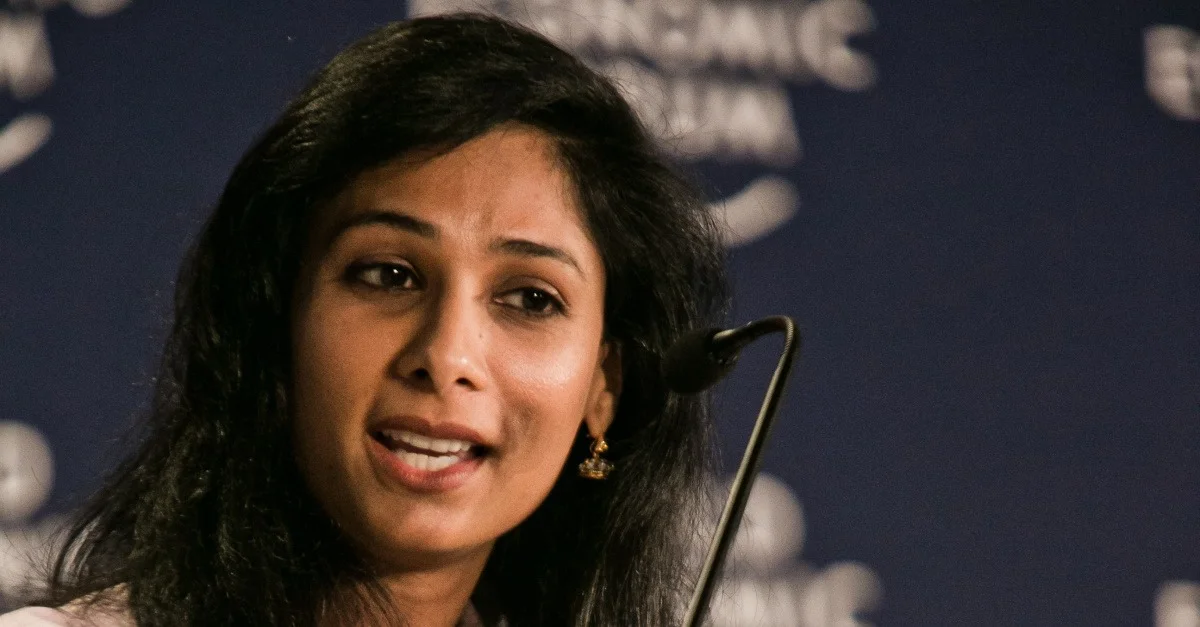 Gita Gopinath, World Economic Forum from Cologny, Switzerland, CC BY-SA 2.0, via Wikimedia Commons
