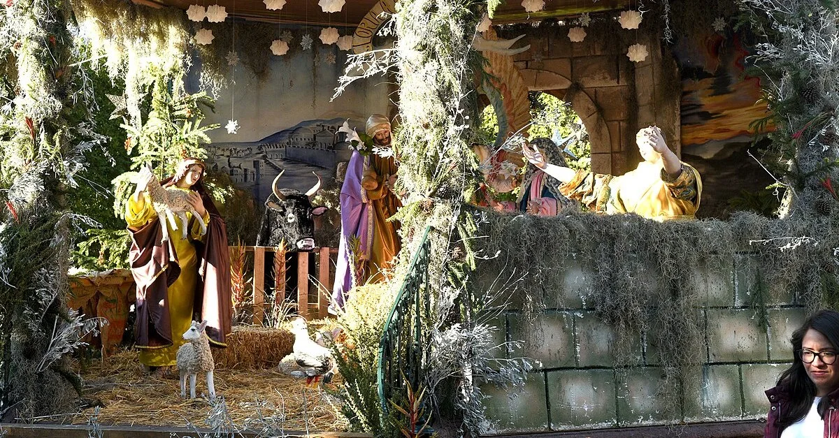 San Miguel de Allende, Mexico (12/22/2019) – The traditional Catholic Christmas nativity scene in one of the squares of the historical city of San Miguel in Guanajuato Mexico. Photo by Helene Brozowsky-Reinsch