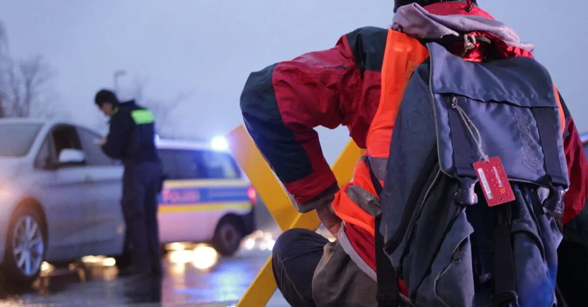 Straßenblockade in Berlin