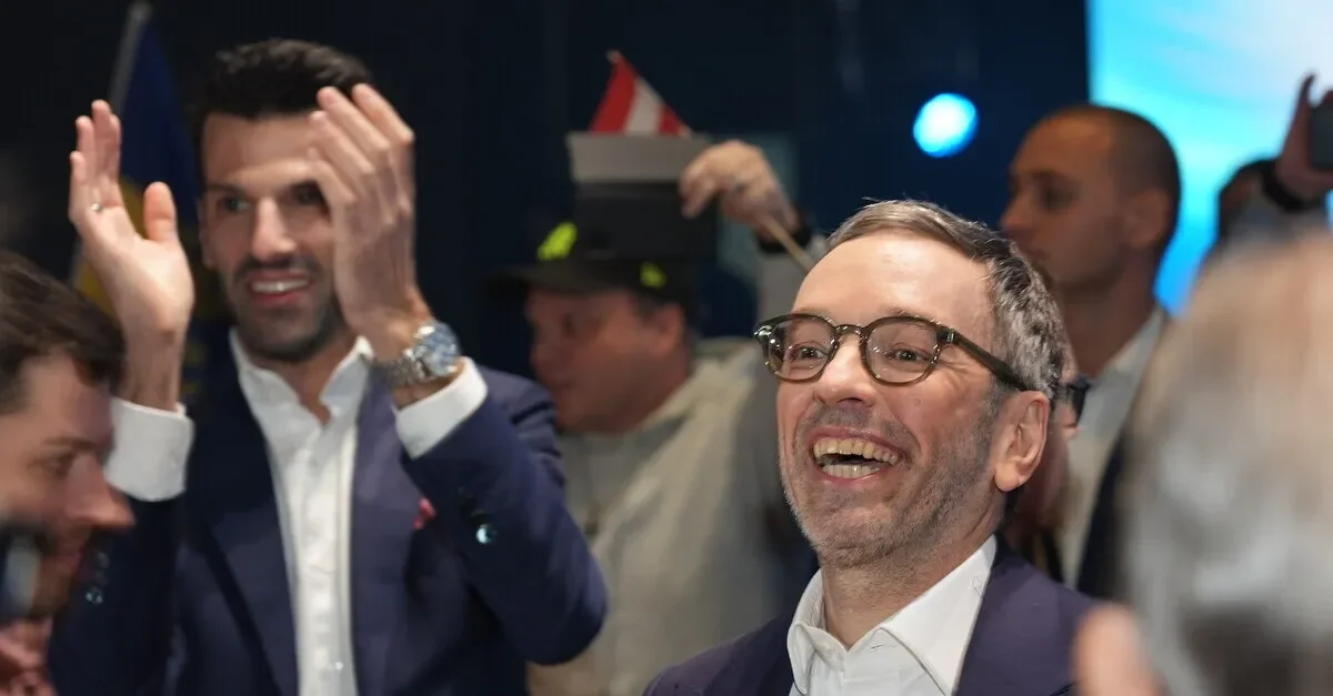 Udo Landbauer und Herbert Kickl beim FPÖ-Neujahrstreffen 2023