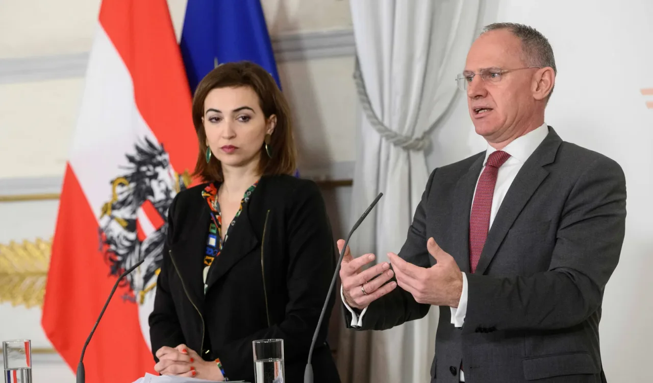 Justizministerin Alma Zadic (Grüne) und Innenminister Gerhard Karner (ÖVP)