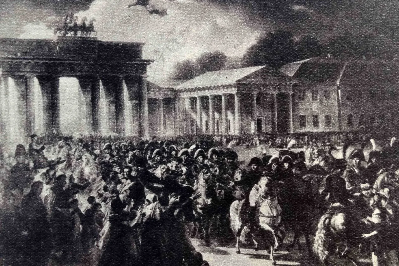 Napeoleons Truppen 1806 in Berlin.