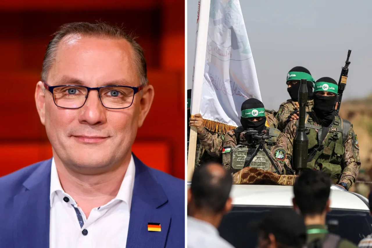 Tino Chrupalla und Soldaten der Hamas