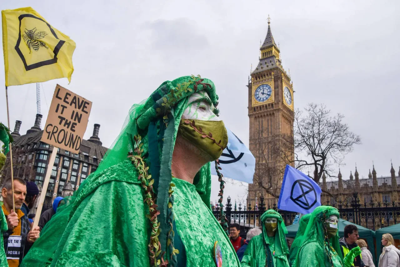 Mitglieder der Gruppe Extinction Rebellion bei einem Protest in London. (Symbolbild)