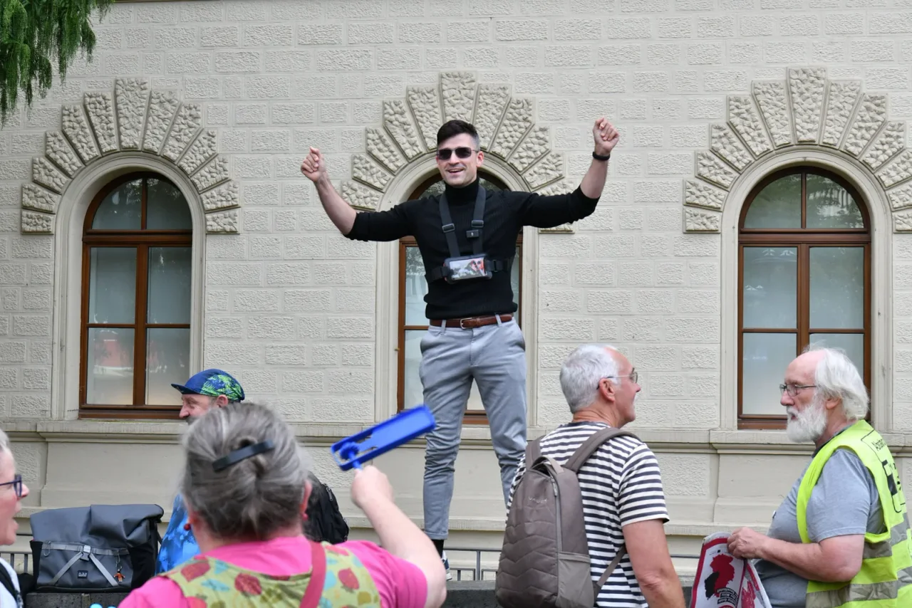 Martin Sellner in Saarbrücken.