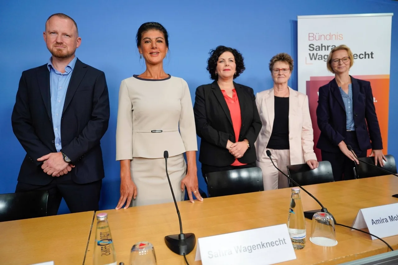 BSW-Pressekonferenz zu den Landtagswahlen in Sachsen und Thüringen.