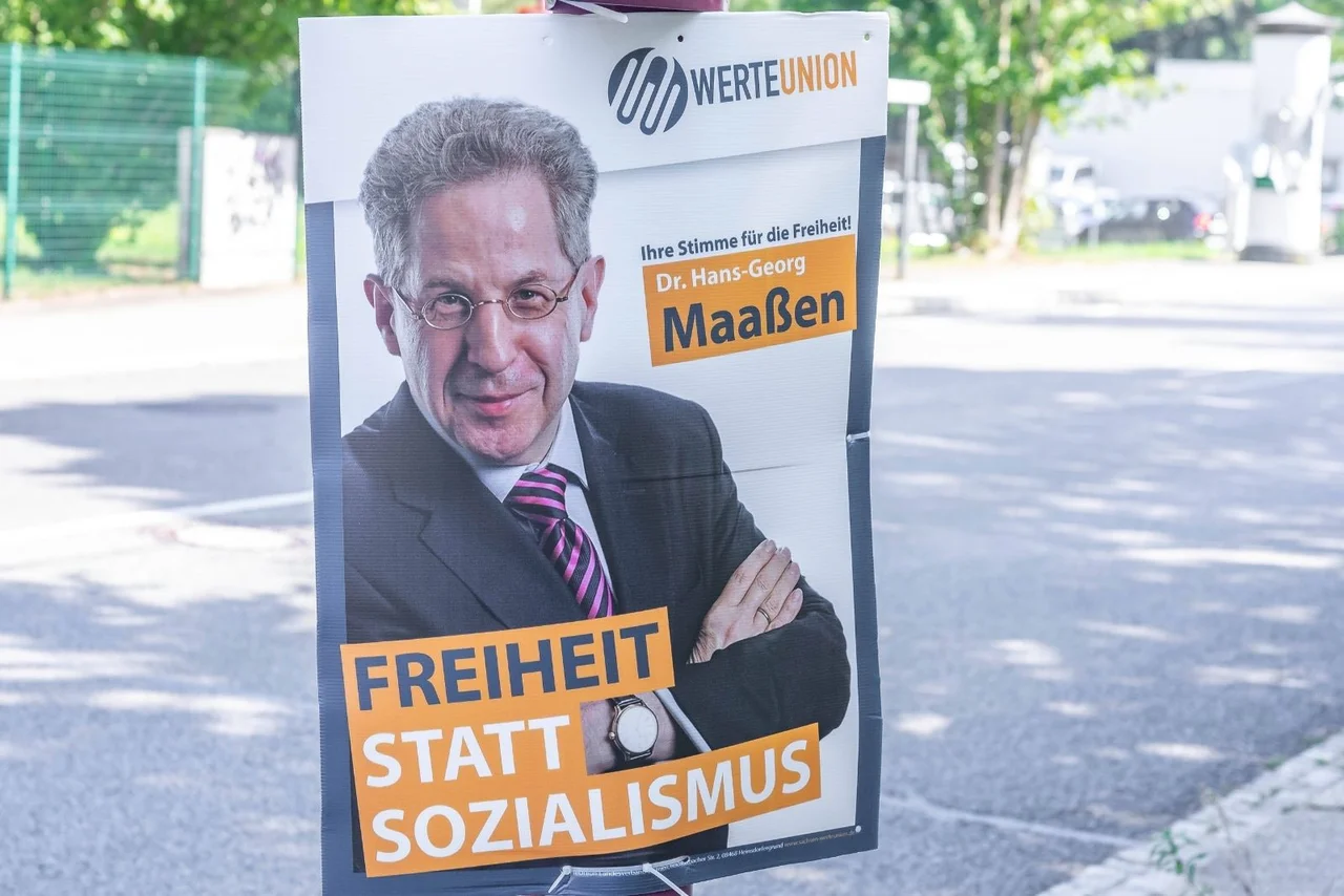 Werteunion-Wahlplakat für die Landtagswahl 2024 in Sachsen.