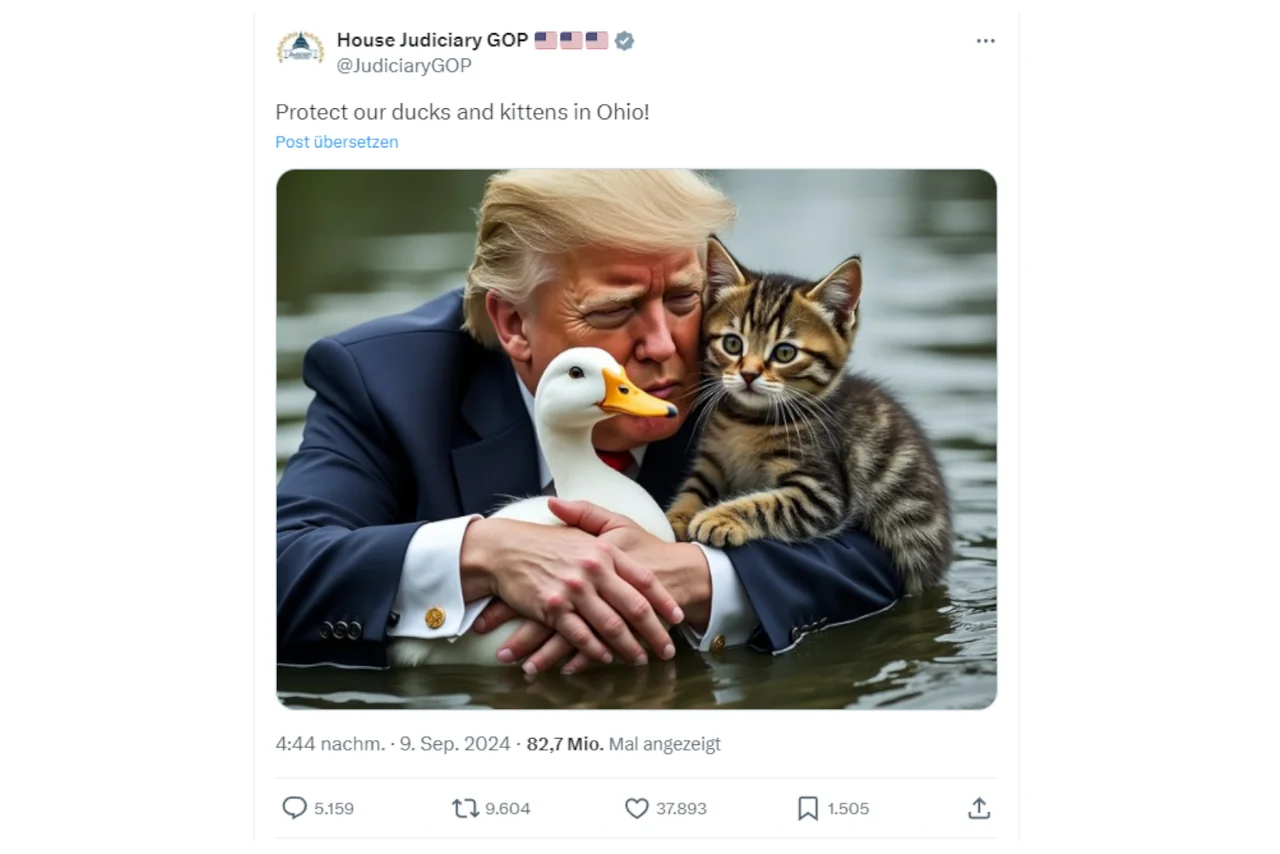 Das Meme wurde vom offiziellen X-Account des Ständigen Ausschusses des US-Repräsentantenhauses geteilt.