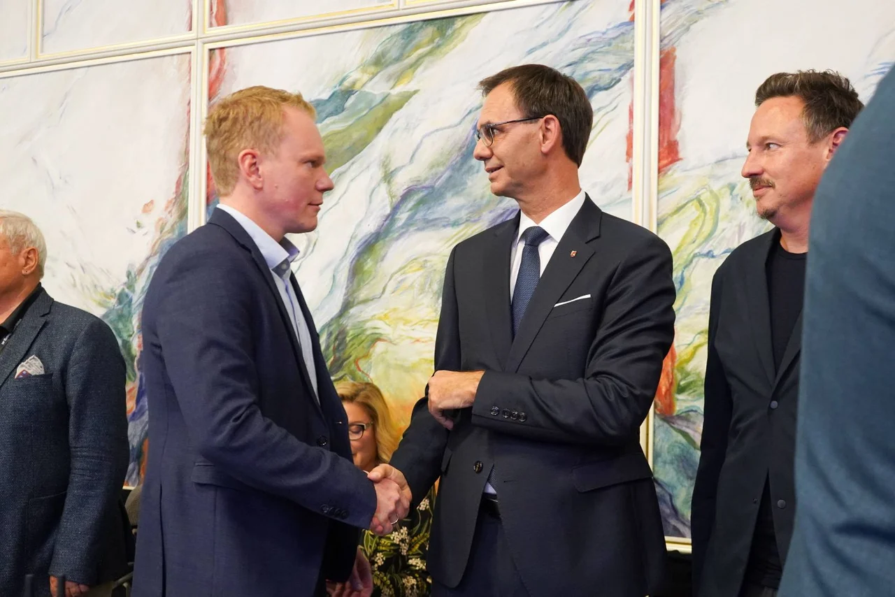 FPÖ-Spitzenkandidat Christof Bitschi und Landeshauptmann Markus Wallner (ÖVP) könnten schon bald eine gemeinsame Koalition bilden.