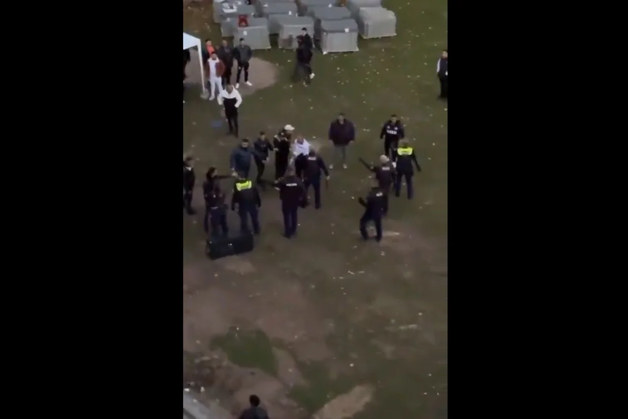Das Video soll die Auseinandersetzung zwischen den Partygästen und der Polizei in Torgau zeigen.