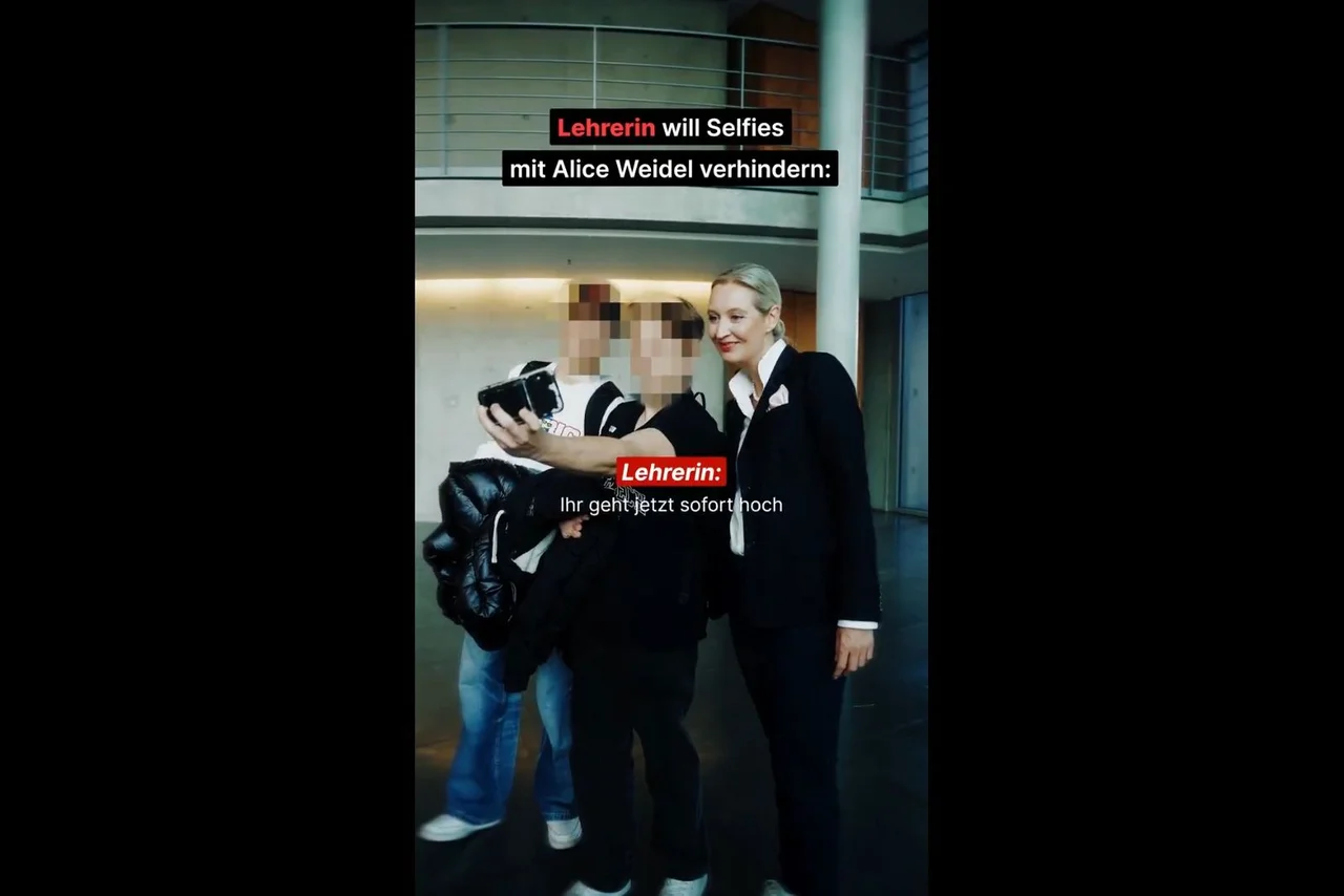 Viele Schüler wollten ein Selfie mit Weidel machen.