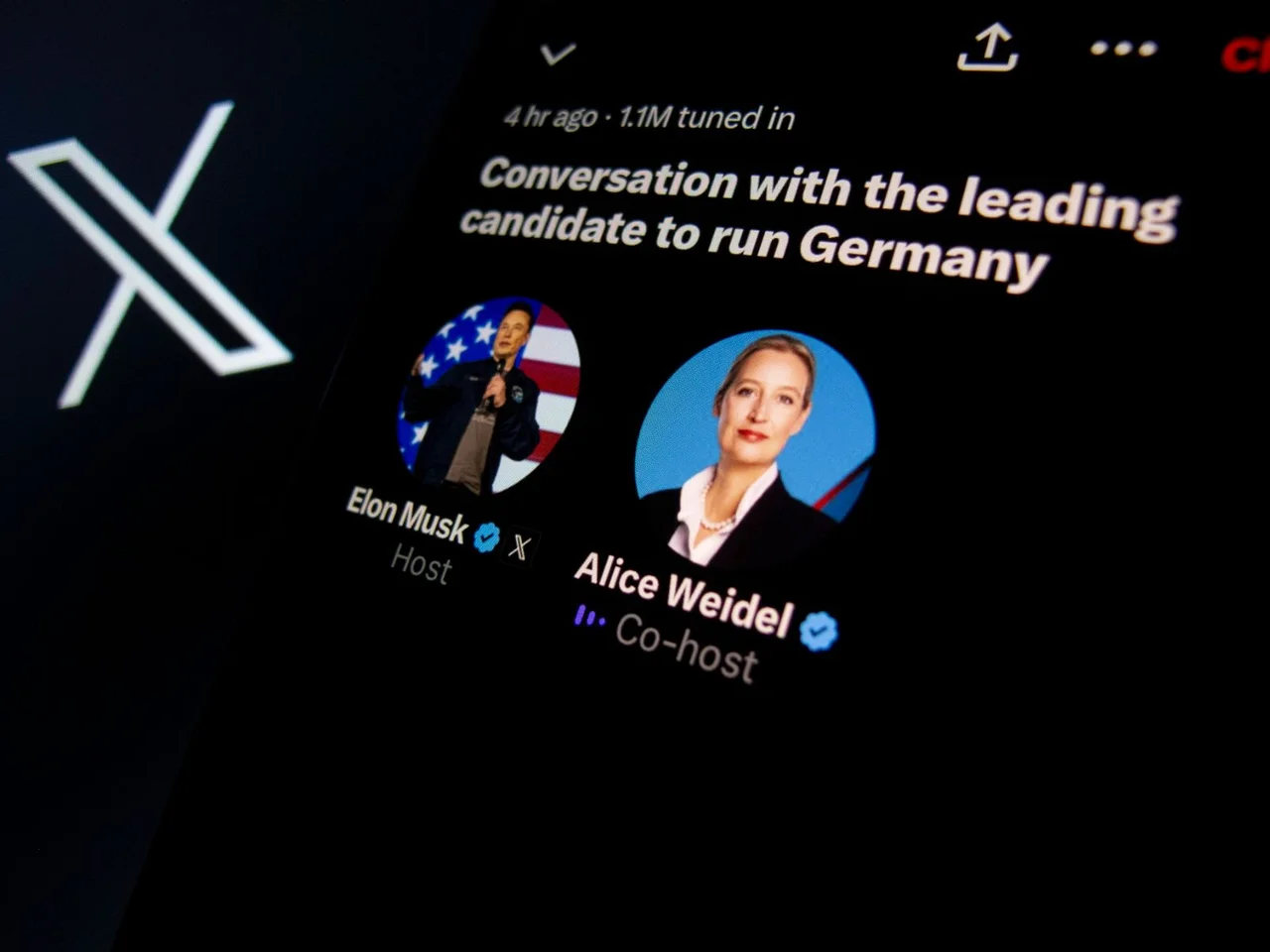 Anfang Januar hatte Musk mit Weidel in einem Live-Gespräch über Politik, aber auch über seine Pläne zur Besiedlung des Mars gesprochen.